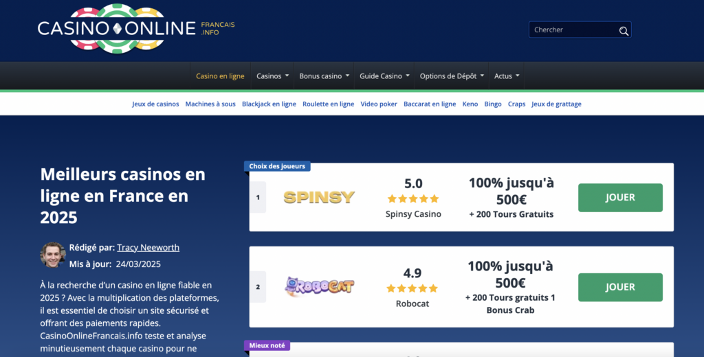 casino en ligne casinoonlinefrancais.info