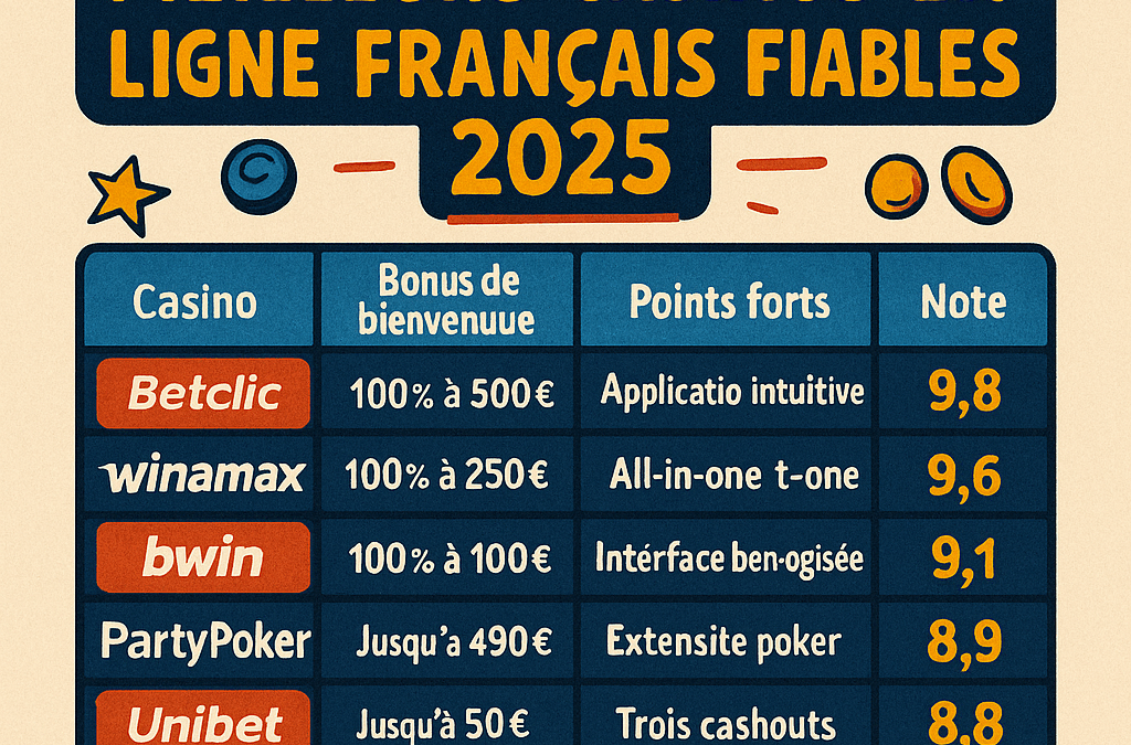 Les meilleurs casinos en ligne fiables en France (2025)